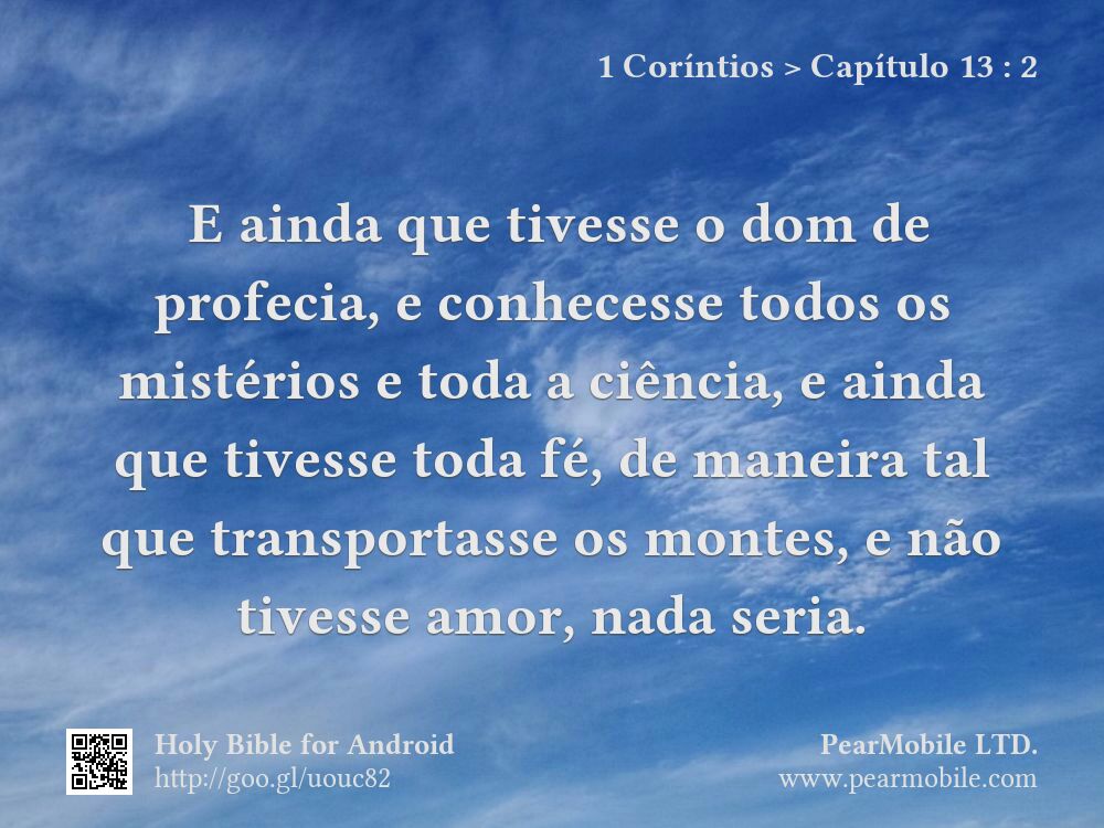 1 Coríntios, Capítulo 13:2